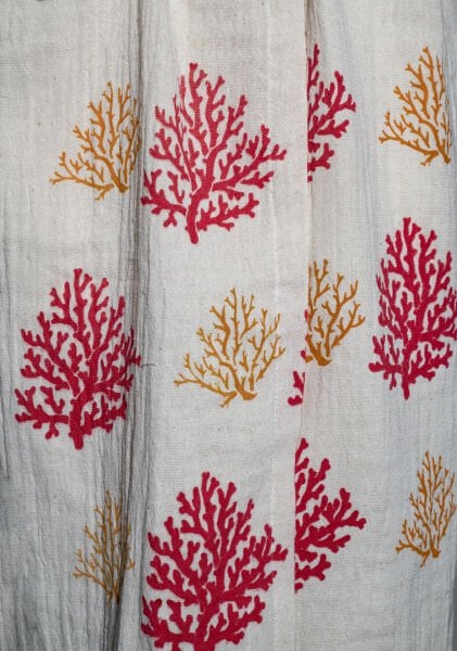 %100 Pamuk Çift Kat Müslin Plaj Havlusu - Kırmızı Mercan