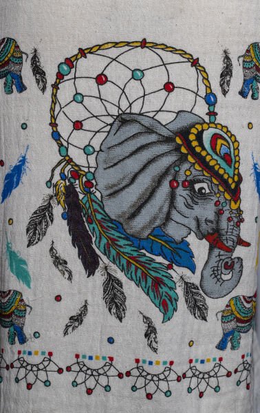 %100 Pamuk Çift Kat Müslin Plaj Havlusu - Filler