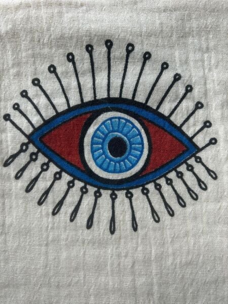 %100 Pamuk Çift Kat Müslin Plaj Havlusu - Nazar