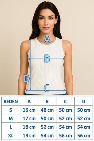 Yumuşak Modal Dokulu Pamuk Dokuma Dik Yaka Kolsuz Kadın Basic Body